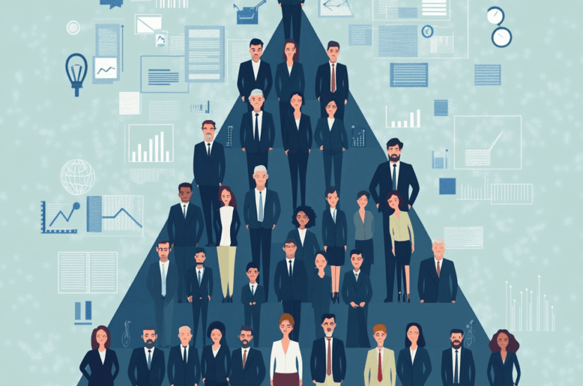 AI replaces 10 percent of executives, 20 percent of managers, and 30 percent of employees—and then repeats the cycle.